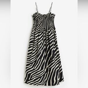 H&M Zebra Print Smocked Dress